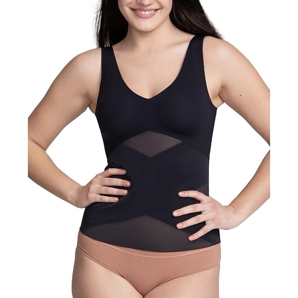 Honey love Liftwear Cami Top Tank Shapewear runway black Sz 1X‎ new